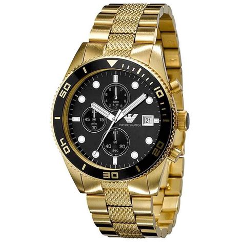 armani gold watch men|emporio armani gold watch men.